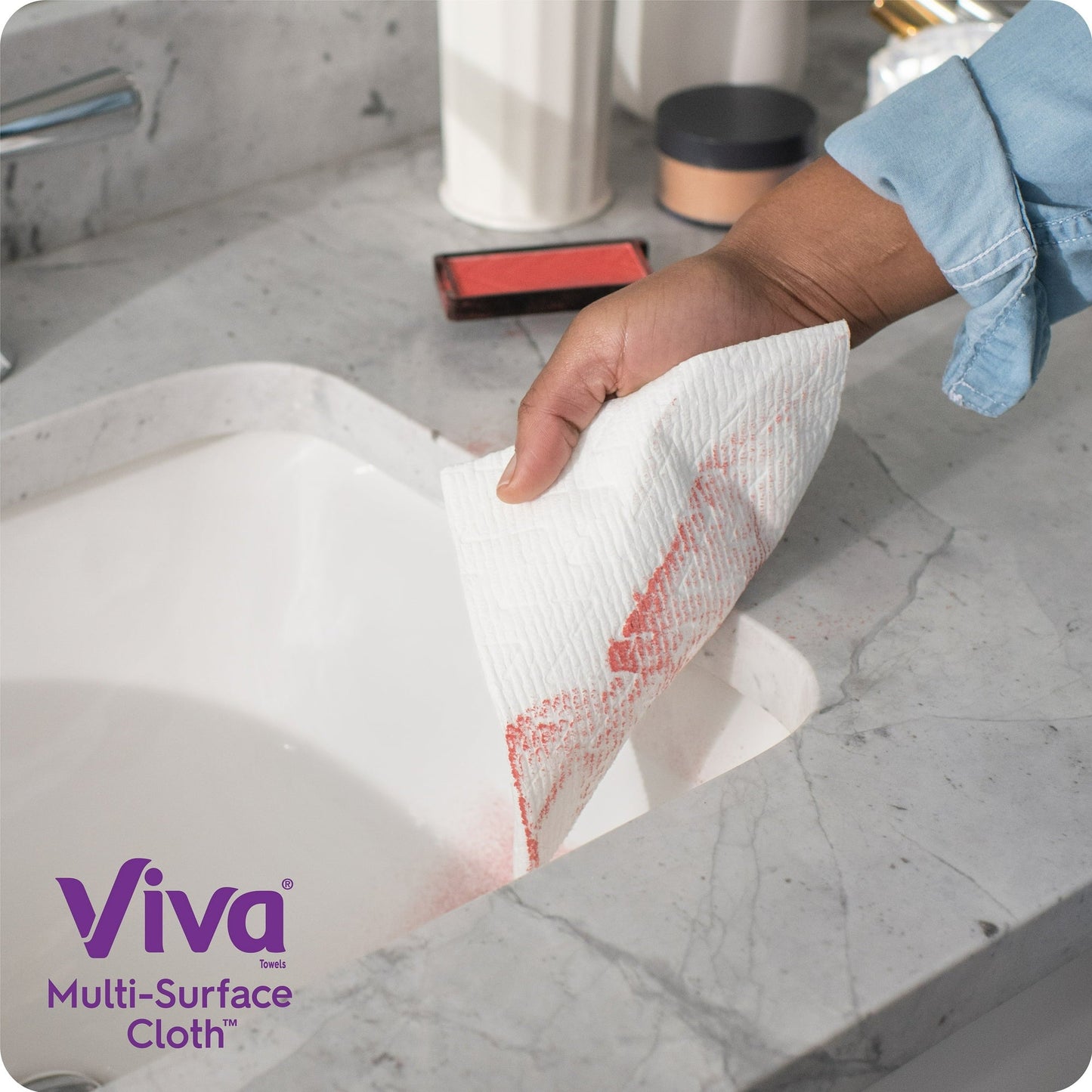 Viva Multi-Surface Cloth Paper Towels, 6 Big Rolls, 83 Sheets Per Roll (498 Total)
